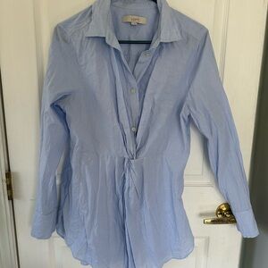 LOFT Light Blue Button-Up Shirt